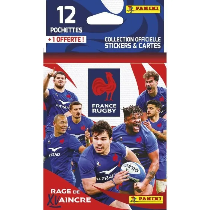 Collection officielle de stickers et de cartes RUGBY EDF - Blister 12+1 pochettes PANINI-0