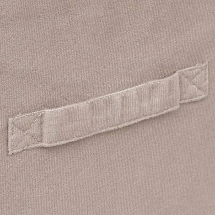 Boîte de Rangement en Velours Beige Lin - FIVE - 31 x 31 x 31 cm - Polyester et Polypropylène-2