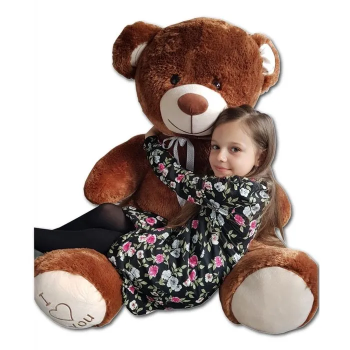 Nounours en peluche Teddy Bear 75+85 marron - VELINDA - Jouet en peluche-0