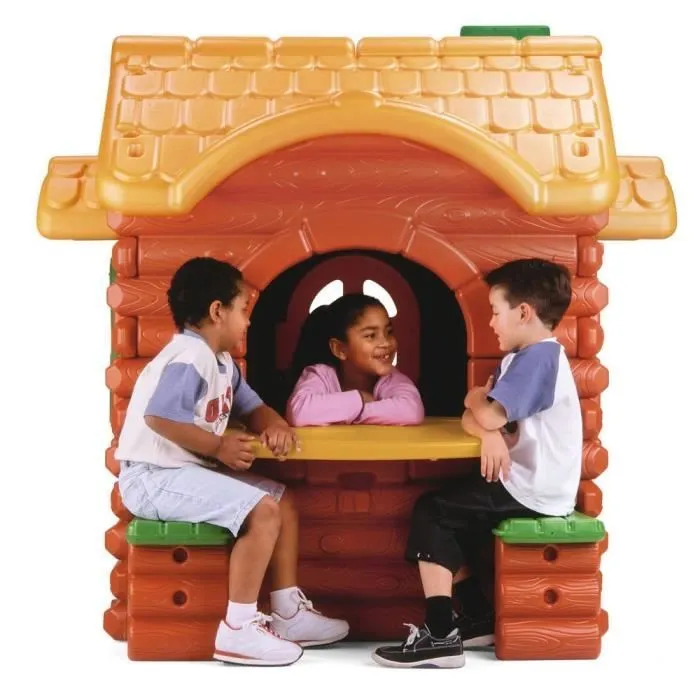 Maison de jeux - FEBER - Le Refuge de Montagne - Plastique Anti-UV - Avec tablette et bancs-1