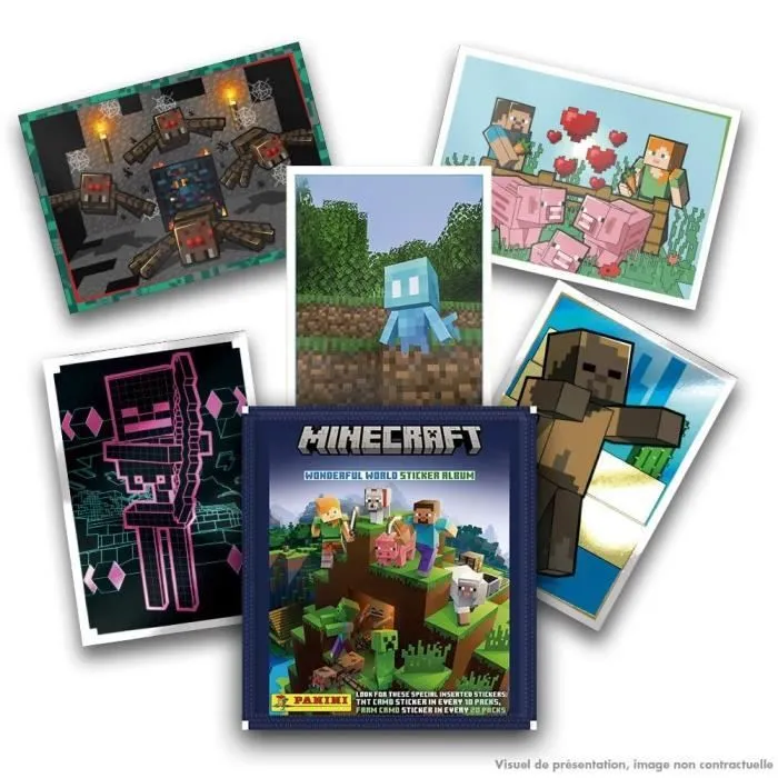 Stickers Minecraft 2 - Boîte de 36 pochettes - Collectionne les 256 stickers dont 64 spéciaux-1