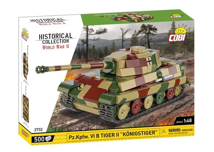 Jeu de construction - COBI - PZ.KPFW. VI B TIGER II - 500 pièces - Multicolore - 1:48-0
