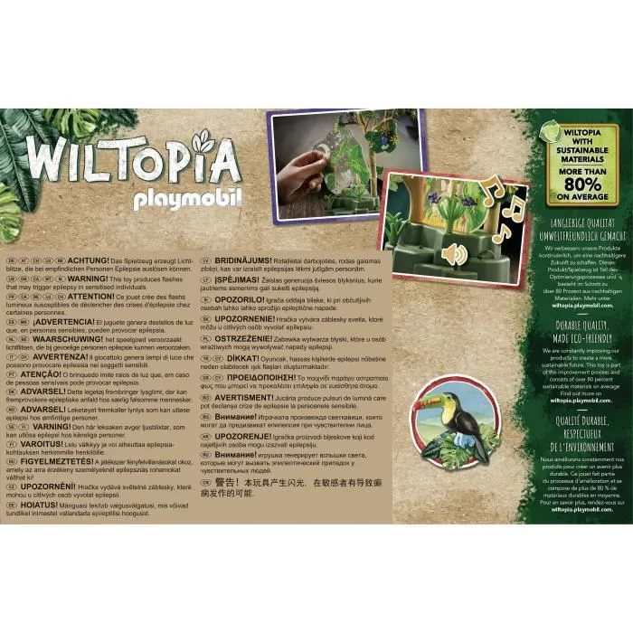 PLAYMOBIL - 71009 - Wiltopia - Forêt tropicale avec veilleuse - Jouet écologique pour enfant de 4 ans et plus-7