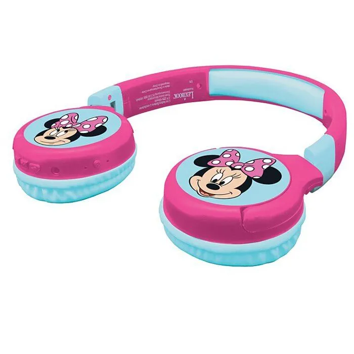 Casque audio Bluetooth et filaire pour enfants avec limitation de son - Minnie-2