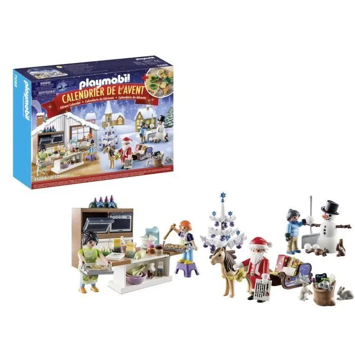 Calendrier de l'Avent PLAYMOBIL - Pâtisserie de Noël - 4 personnages et accessoires-0