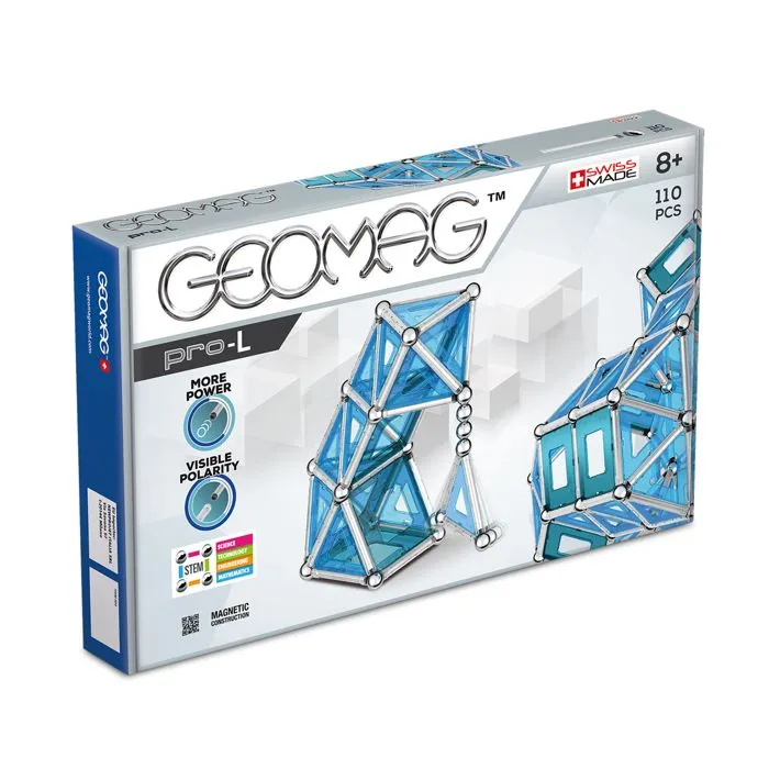 24 Geomag Pro-L Panels 110 pcs - Jeux de construction magnétiques et créatifs pour des modèles et des structures complexes - Unisexe-0