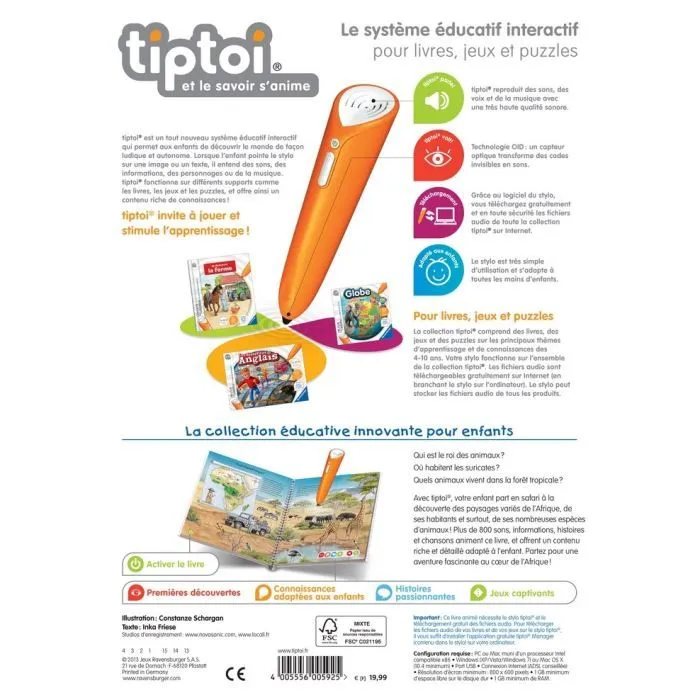 Livre électronique éducatif tiptoi® - Je découvre les animaux d'Afrique - Ravensburger-1