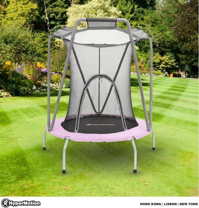 HyperMotion Trampoline Enfant 137cm avec Filet de Sécurité - 3-8 Ans (usqu'à 25 kg) - Maison et Jardin-1