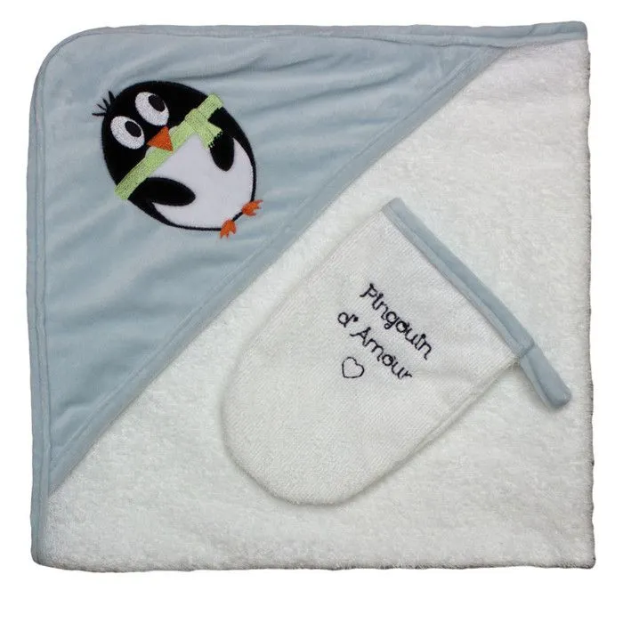 Sorie de Bain + Gant Pingouin Les Chatounets-0