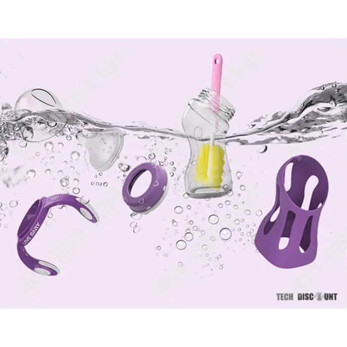 TD® Biberon verre anti colique bebe baby shower 6 mois maternité nouveau né lait tétine solide bouteille inititation maman naissance-3