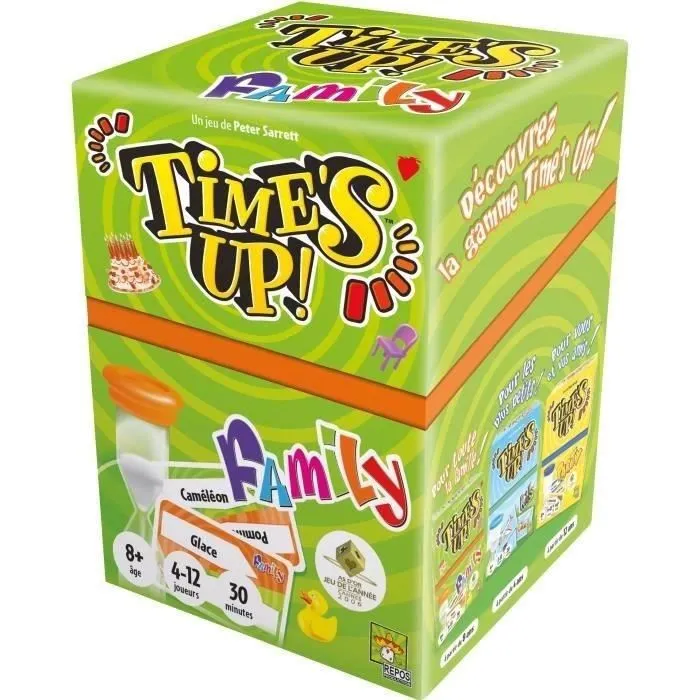 Repos Production | Time's Up! : Family - Version Verte | Jeu de société | À partir de 8 ans | 4 à 12 joueurs | 30 minutes-0
