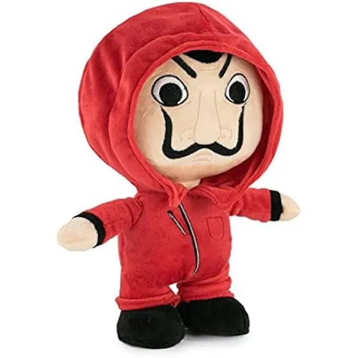 Peluche - GIOCHI PREZIOSI - LA CASA DE PAPEL - 25 cm - Costume rouge - Masque de Dali-0