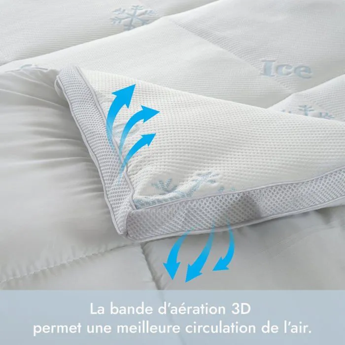 Surmatelas été - Ice Cool - 90 x 190 cm - 100% microfibre - Épaisseur 4 cm - Soutien équilibré-3