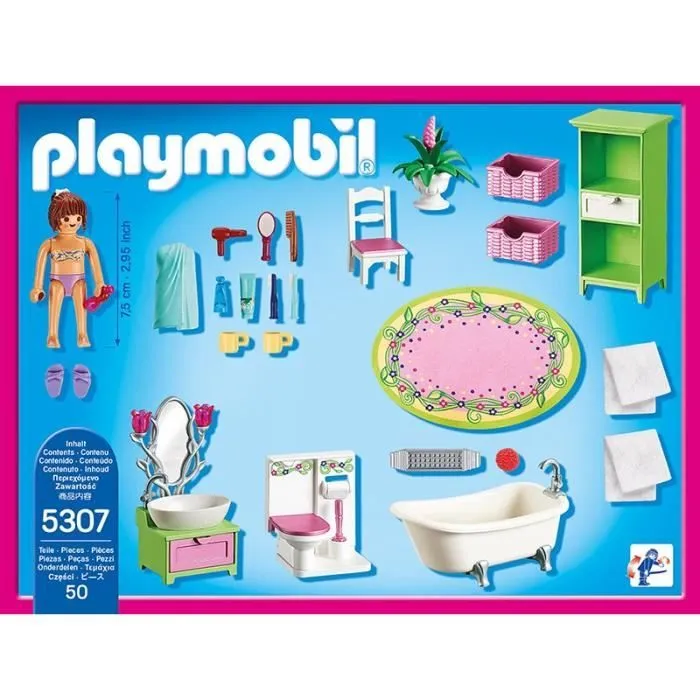 PLAYMOBIL - La Maison Traditionnelle - Salle de Bain et Baignoire-1