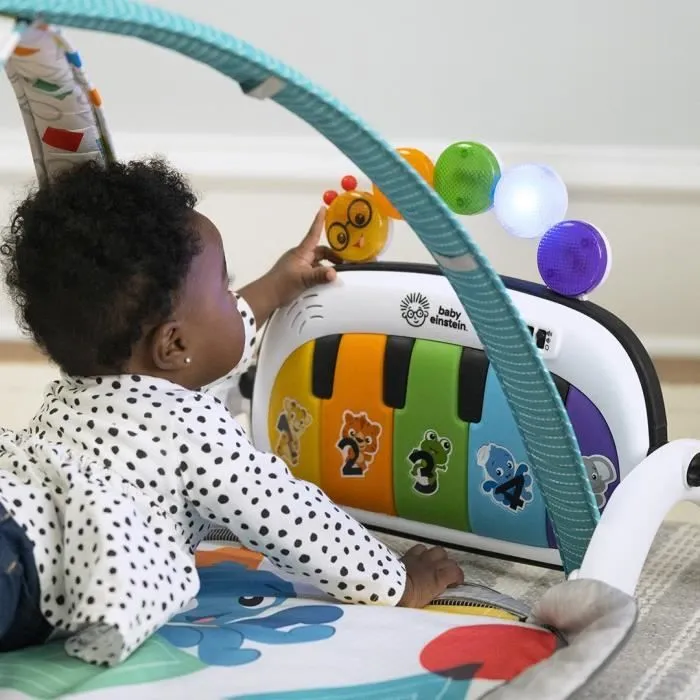 BABY EINSTEIN Tapis de sol éveil bébé évolutif 4-en-1 - Kickin’ Tunes - Jouet piano amovible, arche, jouets sensoriels, multilingue-2