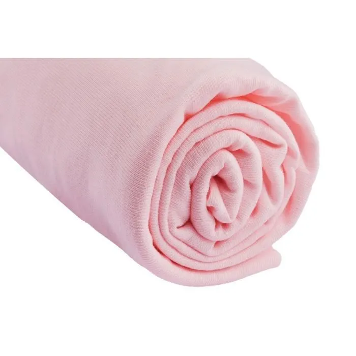 Lot de 3 Draps housse Jersey coton 70x140 fille - EASY DORT - Pack petite fille - Rose, blanc, parme-1