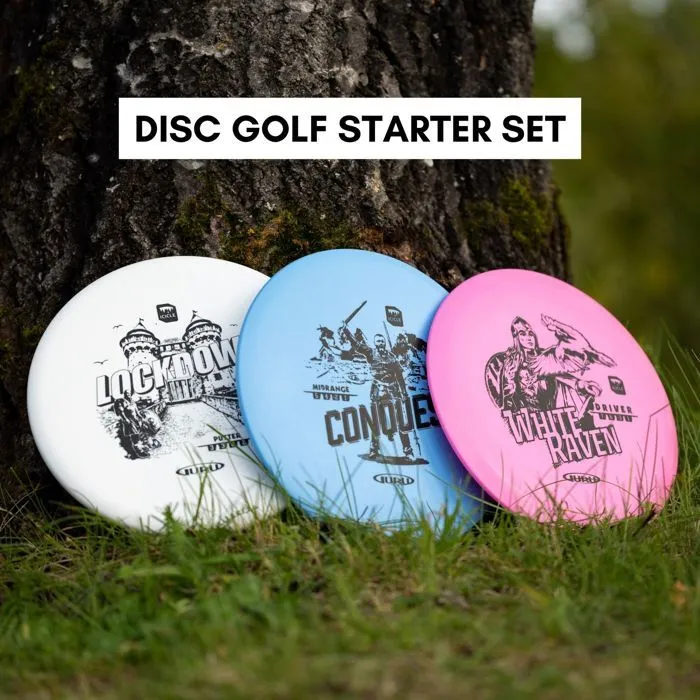 Set de démarrage de disc golf - GURU - 3 frisbees - Haute qualité - Mixte - Facile à lancer-1