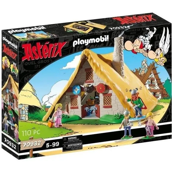 PLAYMOBIL 70932 Astérix, La hutte d'Abraracourcix, Personnages, 110 pièces, Dès 5 ans-8