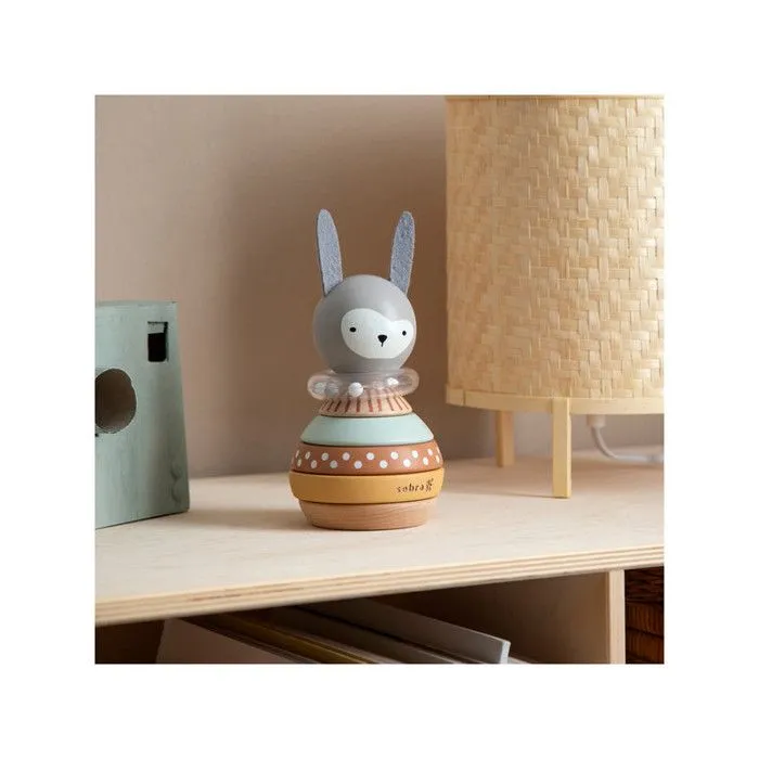 Jeu à empiler en bois Lapin - Eveil bébé - Sebra-3