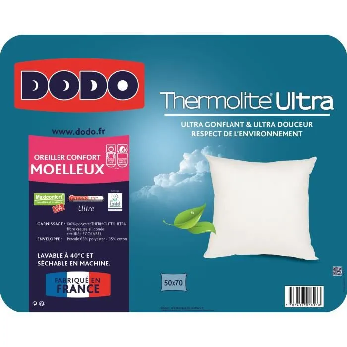 DODO Oreiller Thermolite Ultra - 50 x 70 cm-1