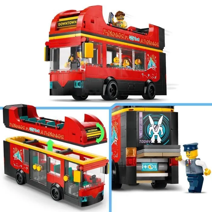 LEGO® City 60407 Le bus rouge à deux étages, bus jouet, véhicule pour enfants dès 7 ans-2