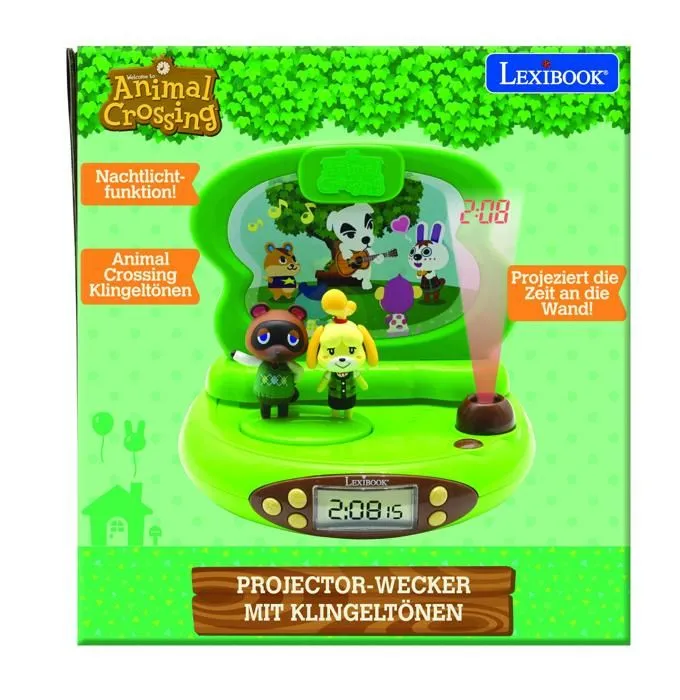 Réveil Projecteur Animal Crossing en 3D avec Sons-2
