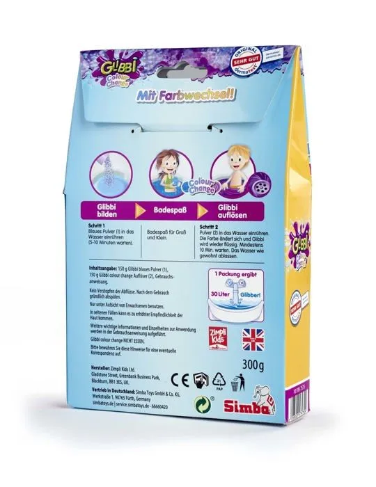 Tapis de bain Simba - Glibbi Color Change Blauw naar Paars Elephant, , Multicolore, Grand-3