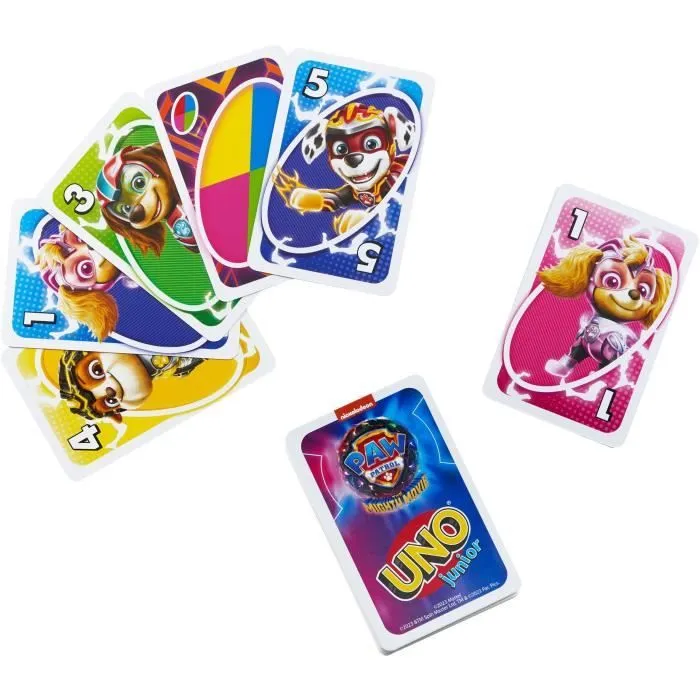 Mattel Games - Uno® Junior-Pat’ Patrouille : La Super Patrouille-Jeu de cartes HPY62-4