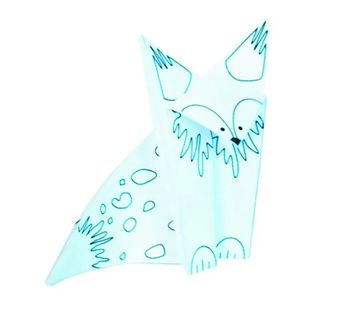 Kit Origami - Fridolin - Renard - 20 Feuilles - 15x15 cm - À colorier-2