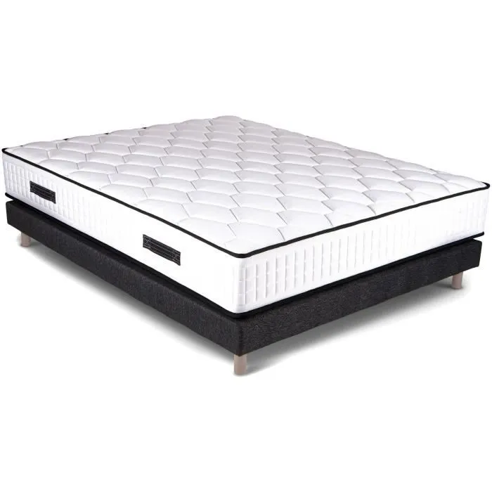 URBAN Collections NEW-YORK Ensemble sommier et matelas 140x190cm - 798 ressorts ensachés-1