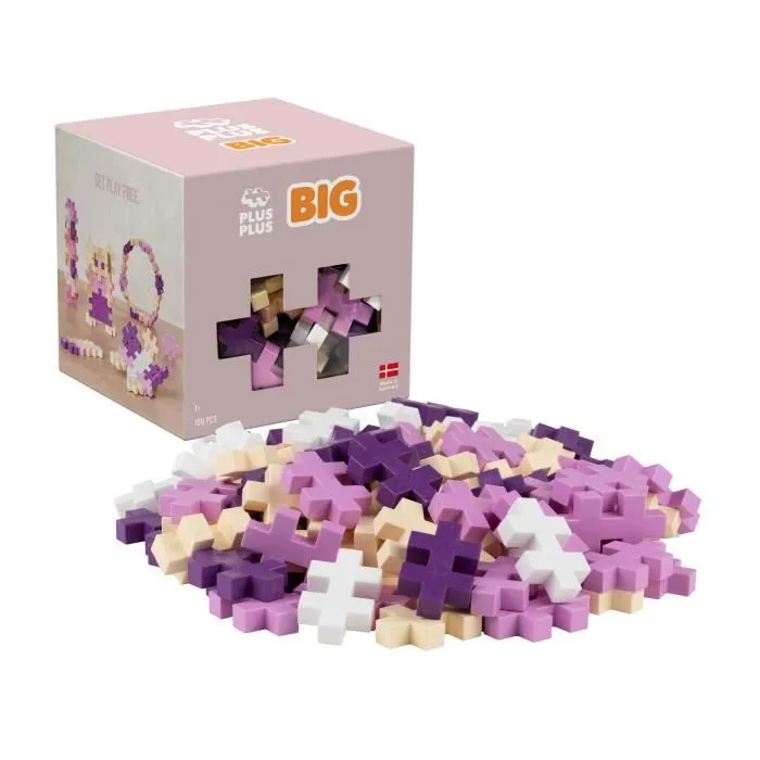 Jeu de construction PLUS PLUS - Boite BIG 100 pcs - couleur Bloom - Dès 1 an-0