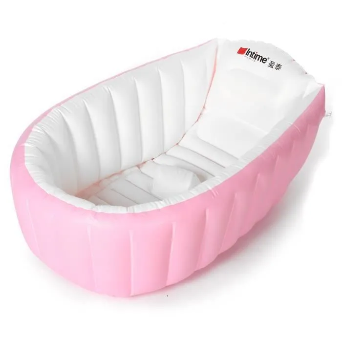 TEMPSA Bébé Nouveau-né Baignoire Gonflable Bain Piscine Portable Pliable Rose-0