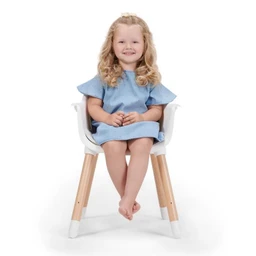 Kinderkraft Chaise haute bébé évolutive 2 en 1 SIENNA Plateau réglable Tablette amovible - Gris-3