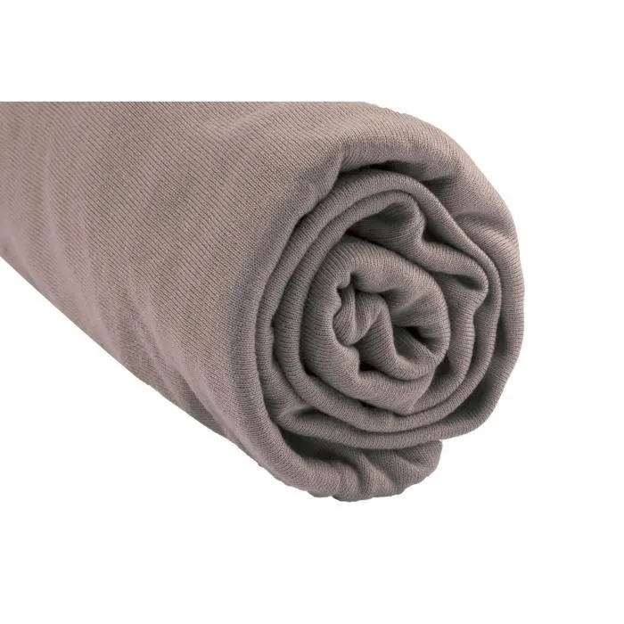 Drap housse Bambou pour lit évolutif 90x140 Taupe - EASY DORT - Drap housse - Marron - Bébé - Mixte-0