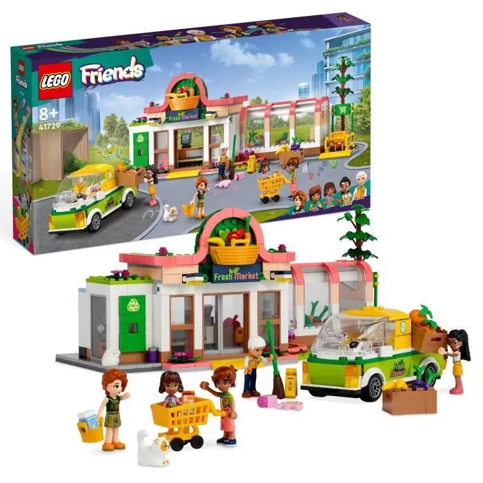 LEGO® Friends 41729 L’Épicerie Biologique, Jouet Supermarché, avec Camion & Mini-Poupées-0