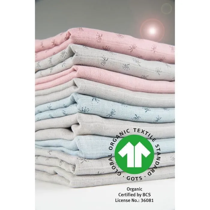 Lot de 3 Couches Lavables en Coton Bio - ROBA - Lil Planet - Rose - Fille-2