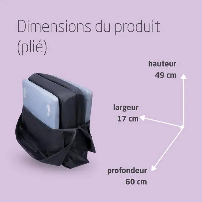 MAXI-COSI IRIS 2, Lit de voyage 2 en 1 - Compact - Evolutif - léger - De la naissance à 3 ans, ESSENTIAL GRAPHITE-2