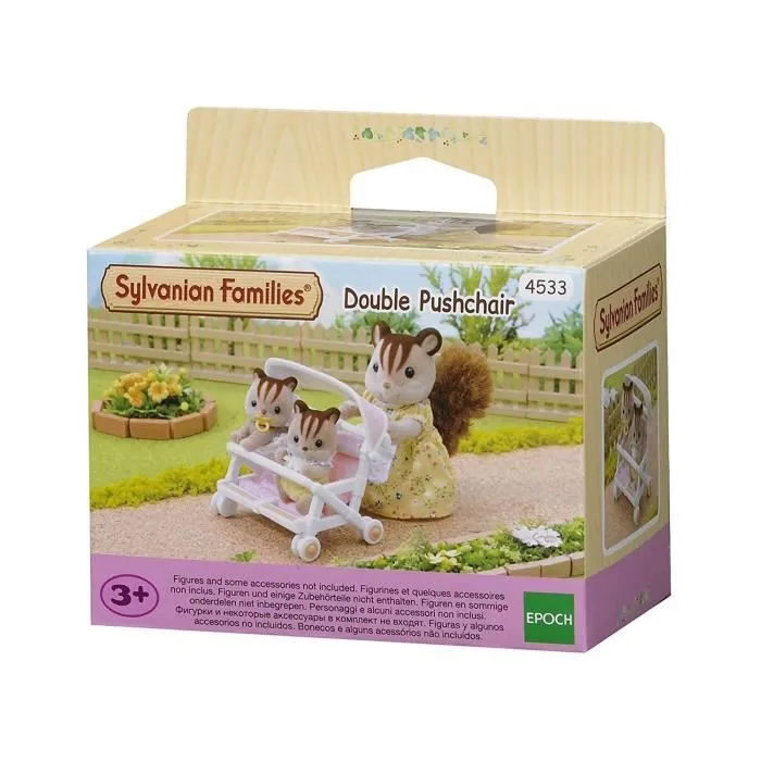 Poussette Double Sylvanian Families - Confortable et Pratique - Pour Jumeaux - Filles à partir de 4 ans-2
