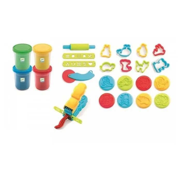 Coffret pâte à modeler - DJECO - Activité pour enfant - Vert - Multicolore - 3 ans et plus-0