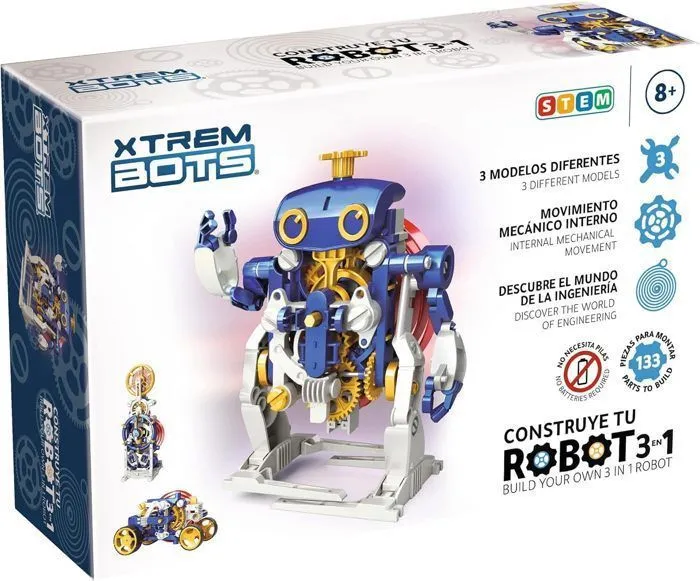 Xtrem Bots - Robot à Monter 3 en 1 |Kit robotique pour Enfants 8 Ans ou Plus-0