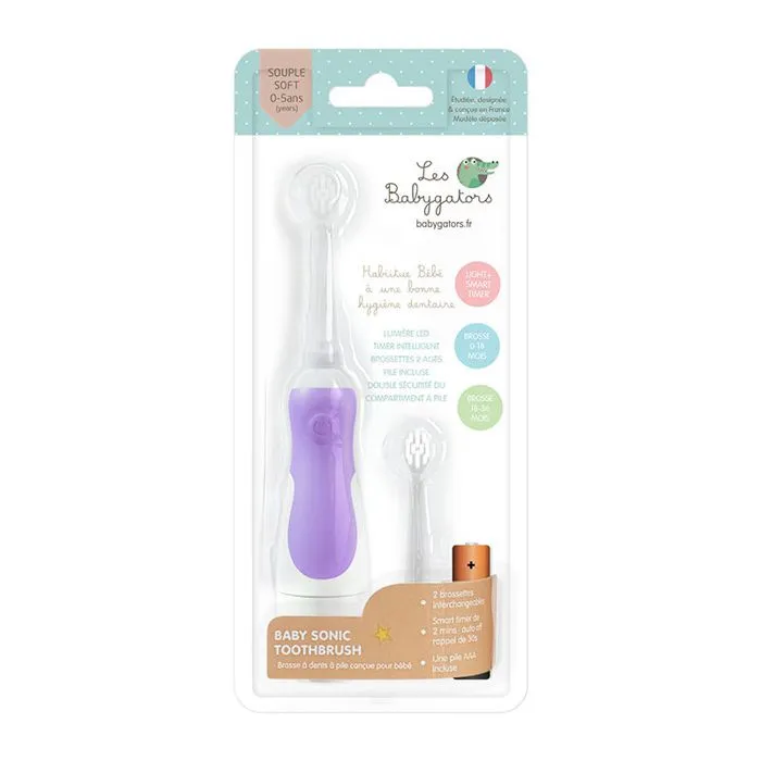 Brosse à dents Sonique Smart Timer Lilas Les Babygators - 0-5 ans-1