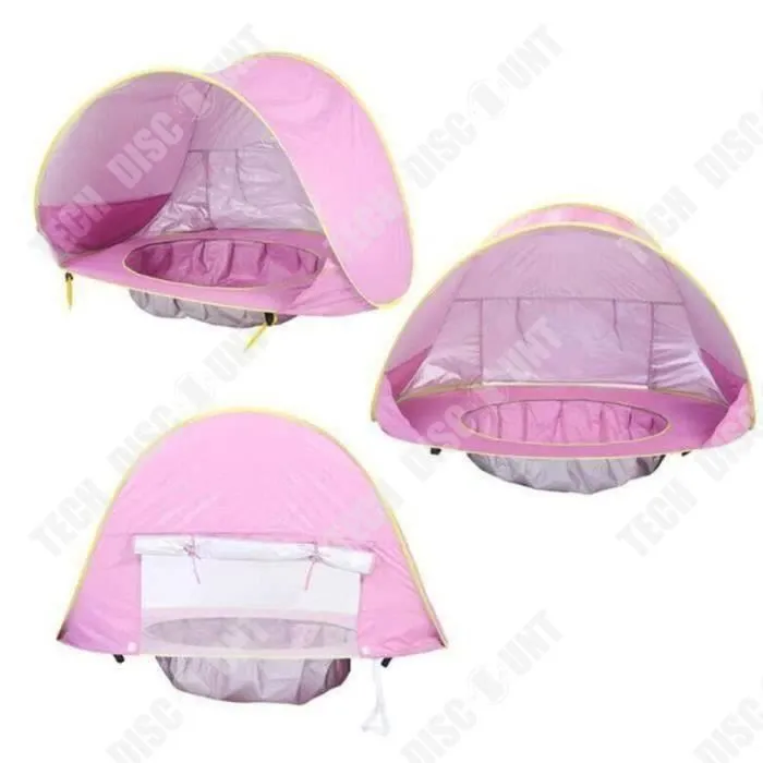 TD® Tente de plage Pop Up Pool avec piscine UV 50+ Piscine de plage détachable Convient pour tente de protection pour enfants-2