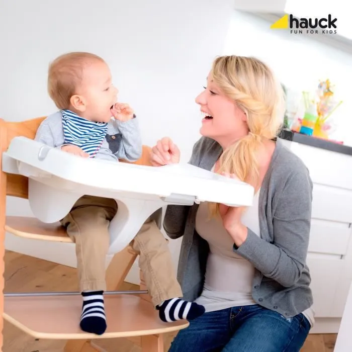 Plateau pour chaise haute Alpha+ - HAUCK - Blanc - Réglable - Bébé - 6 mois à 15 kg-3