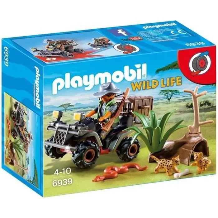 PLAYMOBIL - Braconnier avec Quad - Wild Life - 11 pièces - Dès 4 ans-0