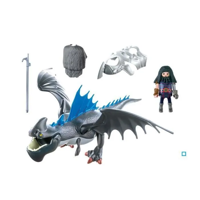 PLAYMOBIL - Dragons - Drago avec Dragon de Combat - Editions Limitées - Armure Amovible - 33,5 x 29 x 15 cm-2
