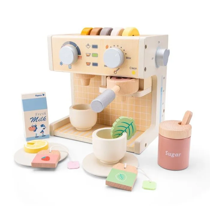 New Classic Toys - Machine à café en bois 20 pcs-0