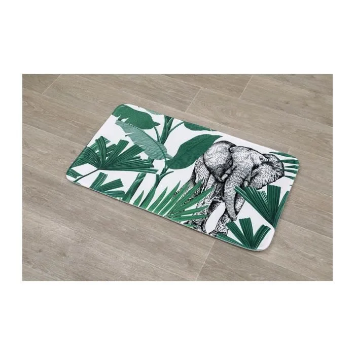 TENDANCE - Tapis de salle de bain en Microfibre 45 x 75 cm déco Exploration-1