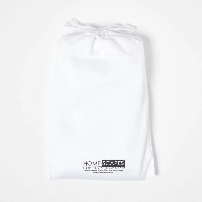 Parure de lit enfant en coton égyptien Bio 400 fils Blanc, 120 x 150 cm-3