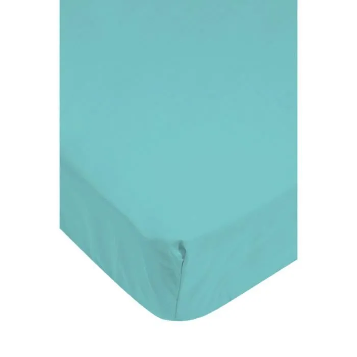 Drap housse bleu ciel-0