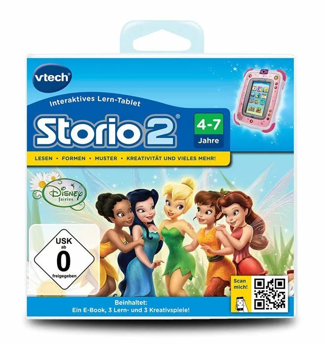 Jeu pour console educative Vtech - 80-230304 - Jeu educatif Fee Clochette (Storio 2, Storio 3S)-0